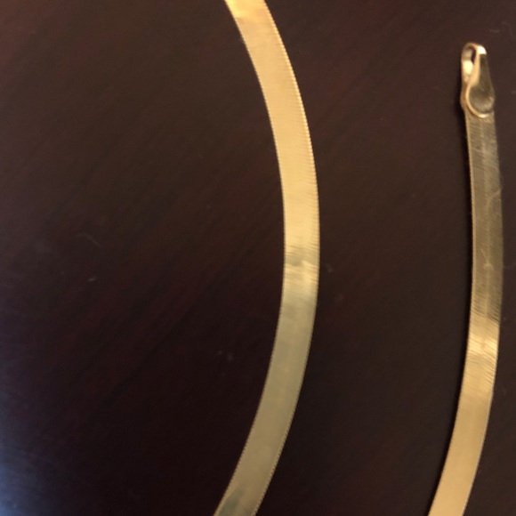 Unisex herringbone 14k necklace - Picture 9 of 16